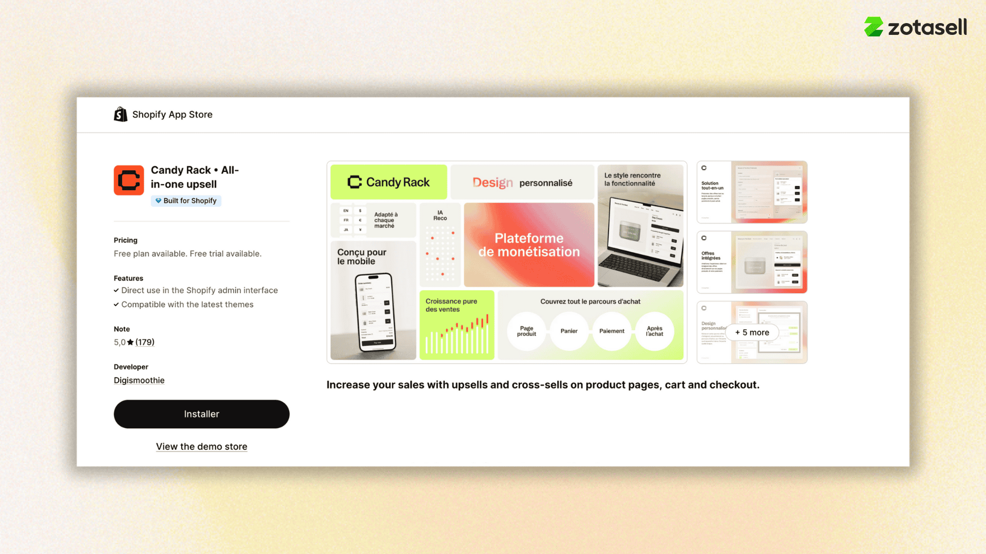 Candy Rack Shopify upsell app – all-in-one cross-sell solution for product, cart, and checkout